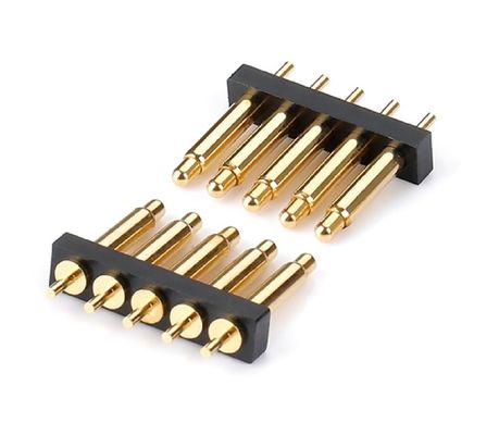 2.54mm Pitch Feminino 6 pin PCB Conector de Primavera Carregado Pogo Pin Connector Tipo Smt
