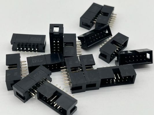Conector de cabeçalho de caixa de ângulo direito DIP PCB DC3 12 pinos cabeçalhos 2,54mm Pitch