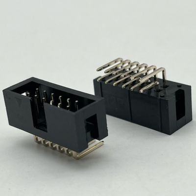 Conector de cabeçalho de caixa de ângulo direito DIP PCB DC3 12 pinos cabeçalhos 2,54mm Pitch