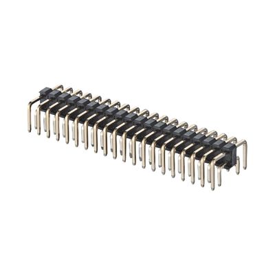 1.27mm Pitch Right Angle Board To Board Connector 2 - 50 pines Conector de cabeçalho de pines de latão