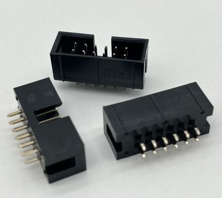 2.54mm Conector de cabeçalho de caixa reta 12 pin IDC cabeçalho de caixa 2x6p