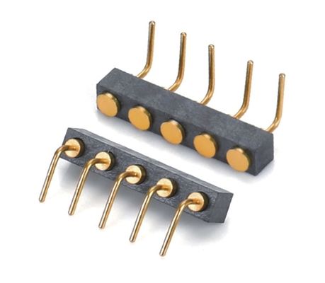 Customizado 2.54mm Pitch Spring Carregado Pogo Pin Connector Tipos de mergulho cabeça feminina 10 pin