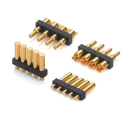 DC12V Pogo Pin Connector 2.54mm 2pin Homem com Cap Pogopin Single Row Right Angle Dip