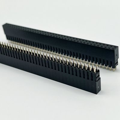 2.54mm Pitch Conector de cabeçalho feminino 8.5mm Altura dupla linha 180 graus de mergulho para PCB