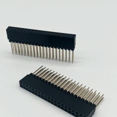 2.54mm Pitch Conector de cabeçalho feminino 8.5mm Altura dupla linha 180 graus de mergulho para PCB