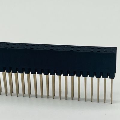2.54mm Pitch Conector de cabeçalho feminino 8.5mm Altura dupla linha 180 graus de mergulho para PCB
