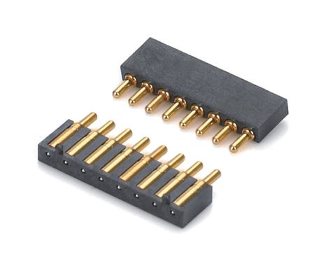 2.5mm Pitch Brass C6801 3 Pin SMT Tipo Homem cabeçalho Pogo Pin Conector plástico preto