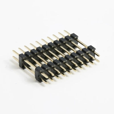 Customizado 2.54mm Pitch Pin Header Connector Dual Row 20 Pin 80 Pin Direito Dip