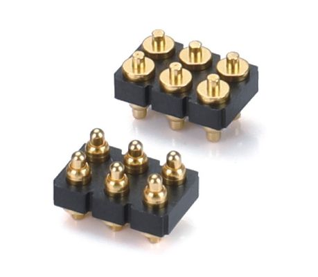 2.0mm 20 Pin Customize Pogo Pin Connector Spring Pin Plated Gold SMT Pogo Connector