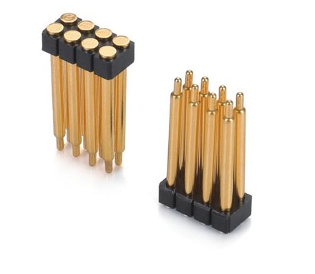 2.0mm 20 Pin Customize Pogo Pin Connector Spring Pin Plated Gold SMT Pogo Connector