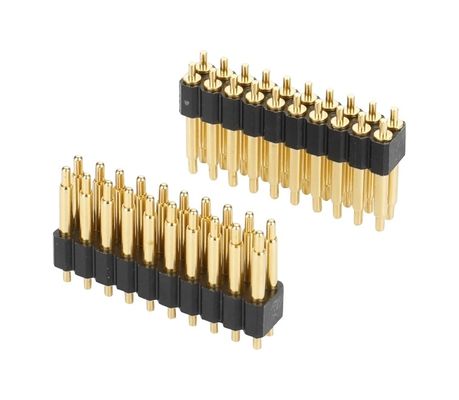 2.0mm 20 Pin Customize Pogo Pin Connector Spring Pin Plated Gold SMT Pogo Connector