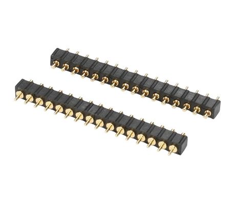 2.54mm 10 Pin Dupla Linha Personalizar Pogo Pin Conector SMT Placado em Ouro