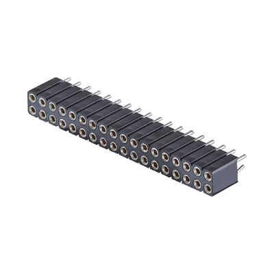 Conector de circuito impresso machined cabeça feminina 2.54mm H7.0mm ângulo direito dupla fila 2-80Pin