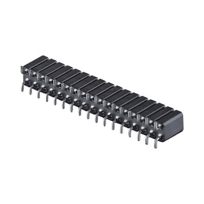 Conector de circuito impresso machined cabeça feminina 2.54mm H7.0mm ângulo direito dupla fila 2-80Pin