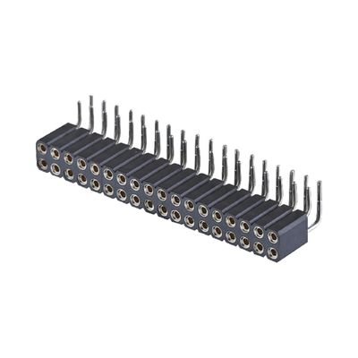 Conector de PCB de ângulo direito de dupla fileira