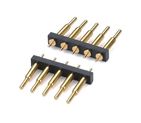 1.27mm Pogo Pin Connector h1.5mm L8.0 Dip Tipo de Brass Plated 10 pin
