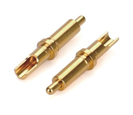 Soldador masculino 9.5mm Pogo Pin Connector Brass 3.2mm Altura de Primavera Carregado Revestido de Ouro
