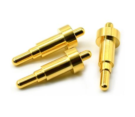 Soldador masculino 9.5mm Pogo Pin Connector Brass 3.2mm Altura de Primavera Carregado Revestido de Ouro