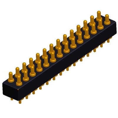 2.54mm H2.5 2x7Pin Pogo Pin Conector de latão com mola eletrônica PCB de mergulho reto