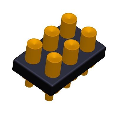 2.54mm H2.5 2x7Pin Pogo Pin Conector de latão com mola eletrônica PCB de mergulho reto