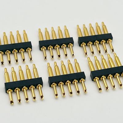 Tipo de solda Pogo Pin Connector 2.54mm Pitch 1x5P macho Pogo Pin carregado de mola