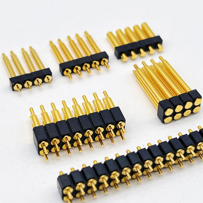 Tipo de solda Pogo Pin Connector 2.54mm Pitch 1x5P macho Pogo Pin carregado de mola