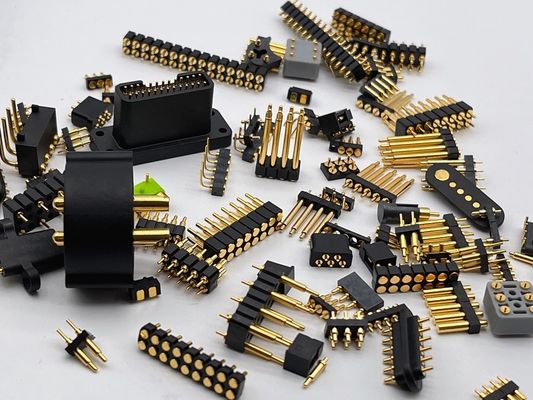 1.27mm 3pin Direito ângulo tipo dip de latão conector Pogo Pin magnético carregado de mola