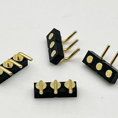 3p 2.54mm Fonte carregada Fêmea Plunger bola magnética Pogo Pin conector