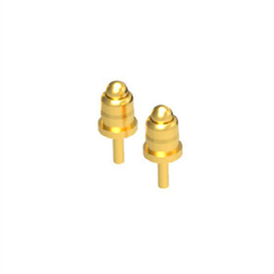 Conector de pin de Pogo de alta corrente masculino de gênero dourado contato inteligente carregado