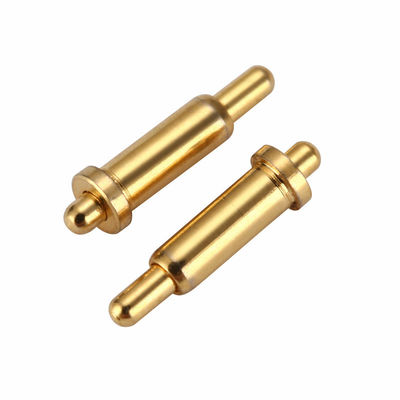 Conector de pin de Pogo de alta corrente masculino de gênero dourado contato inteligente carregado