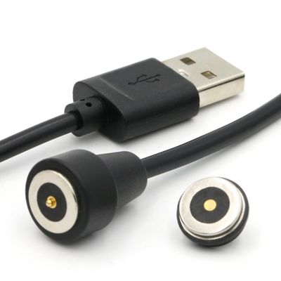 2 pin Pogo Pin conector magnético cabo para USB tipo A M cabo branco