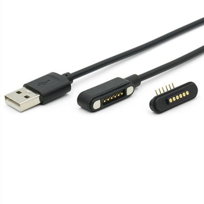 IP67 PCB à prova d'água Conector de pin de Pogo Feminino Cabo magnético com revestimento de flash de ouro e resistência a contatos máxima de 50 mohm