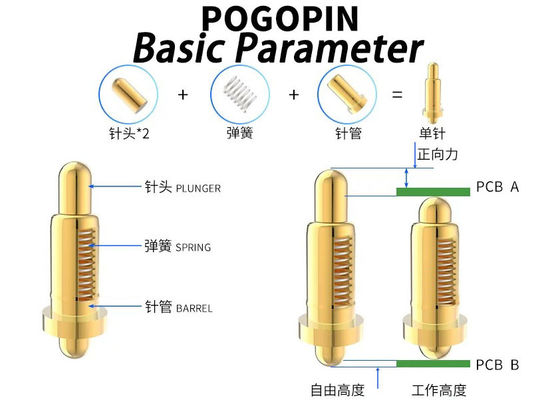 Pinhas de Pogo de Brass de cabeça dupla comprimento 6,5 mm pinhas de Pogo de ponta dupla