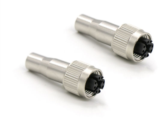 Conector feminino circular M12 X Code 8 pin Socket Long Shield para Cat6a