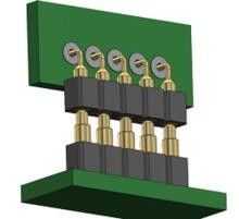 6 Pin Pogo Pin Connector com contato de mola fácil manutenção e substituição