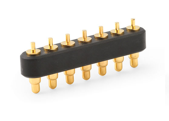 Eletrônicos 7pin conector carregado de mola com 2.54mm Pitch Pogo Pin Connector