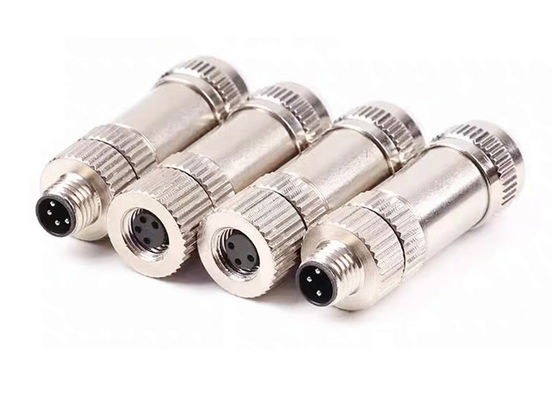 M8 IP67 Conector circular Conector masculino de proteção 3 4 5 6 8 Conector de tipo de montagem de pinos