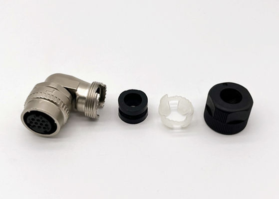 Conector circular CM10 com bloqueio a toque único 2 pin 10 pin ângulo direito
