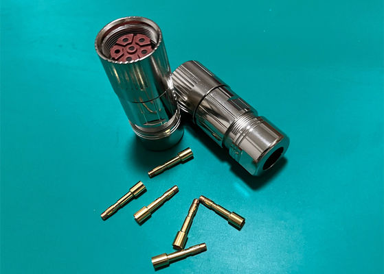 M23 Conector de fio circular de potência 6 pin Servo Encoder Fêmea Macho Crimp Plug