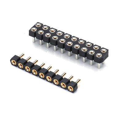 2.0 mm Cabeça de pin redonda masculina Conector de PCB em dupla fileira Cabeça de pin mecanizada