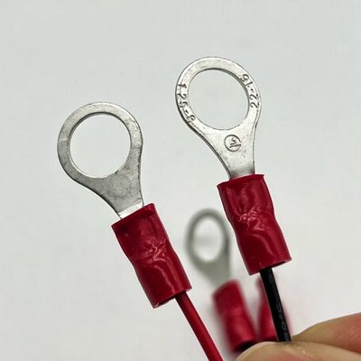 Molex 2.54mm 2P Conector feminino para M4 Terminal redondo com cabo de fio UL1007 22AWG cabo