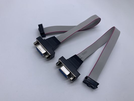 D-sub DB9 para FC-10p 2.54mm Flat Ribbon Cable Homem Fêmea para 10 26 Pin IDC Conector Wire