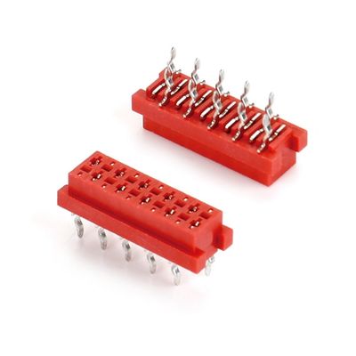 1.27mm Red IDC Socket Micro Match IDC 4/6/8/10/12/16/20/24 pin SMT Conector Feminino