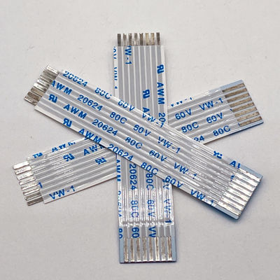 UL20624 1.25mm 8Pin FFC cabo de fita 80C 60V 100mm fita flexível plano cabo