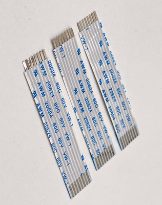 UL20624 1.25mm 8Pin FFC cabo de fita 80C 60V 100mm fita flexível plano cabo