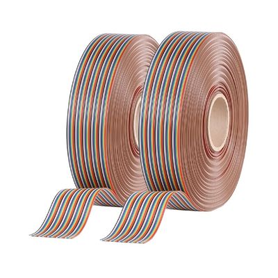 8Pin - 64Pin Customizado Flat Rainbow Cable Pitch 1.27mm Cable de fita 100 M/Rol