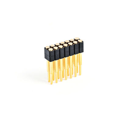 2.54mm 16P Pogo Pin Connector SMT Tipo Prata Revestida em Ouro