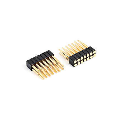 2.54mm 16P Pogo Pin Connector SMT Tipo Prata Revestida em Ouro