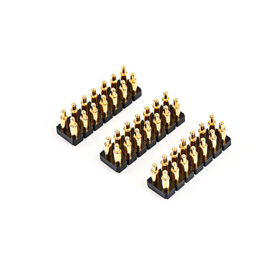 2.54mm 16P Pogo Pin Connector SMT Tipo Prata Revestida em Ouro