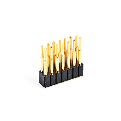 2.54mm 16P Pogo Pin Connector SMT Tipo Prata Revestida em Ouro